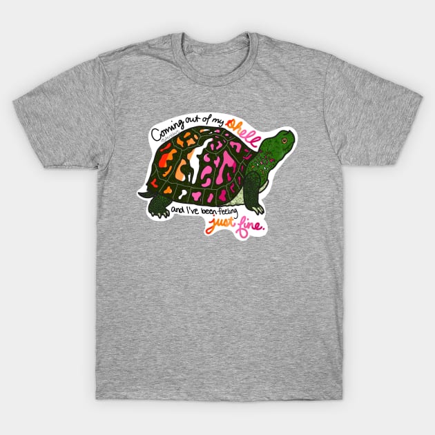 Lesbian Pride Turtle T-Shirt by jberoldart